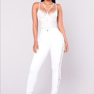 *SOLD* Fashion Nova White Lace Bodysuit